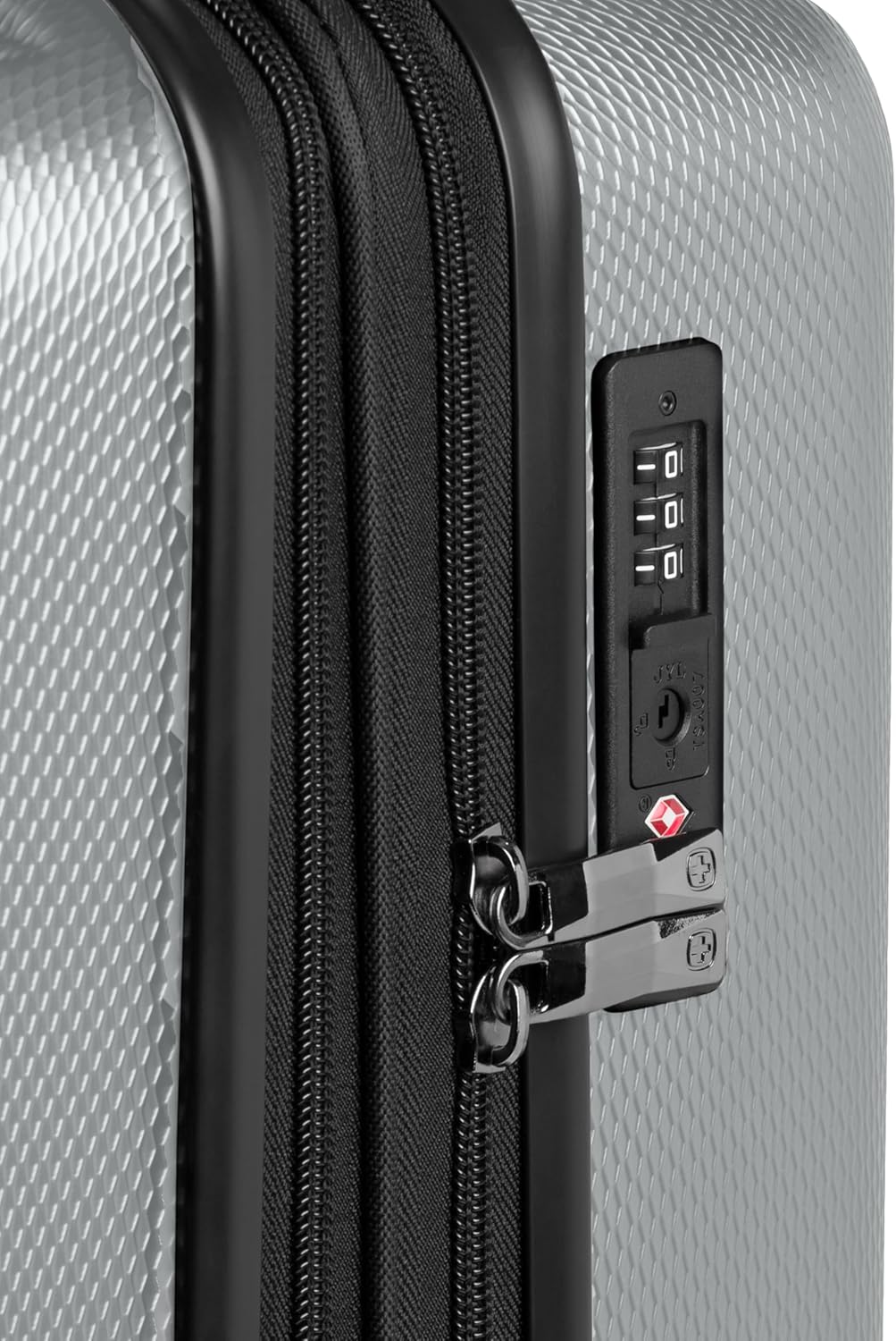 SwissGear 7272 Energie Hardside Expandable Luggage with Spinner Wheels, Silver, 3-Piece Set (19/24/27)