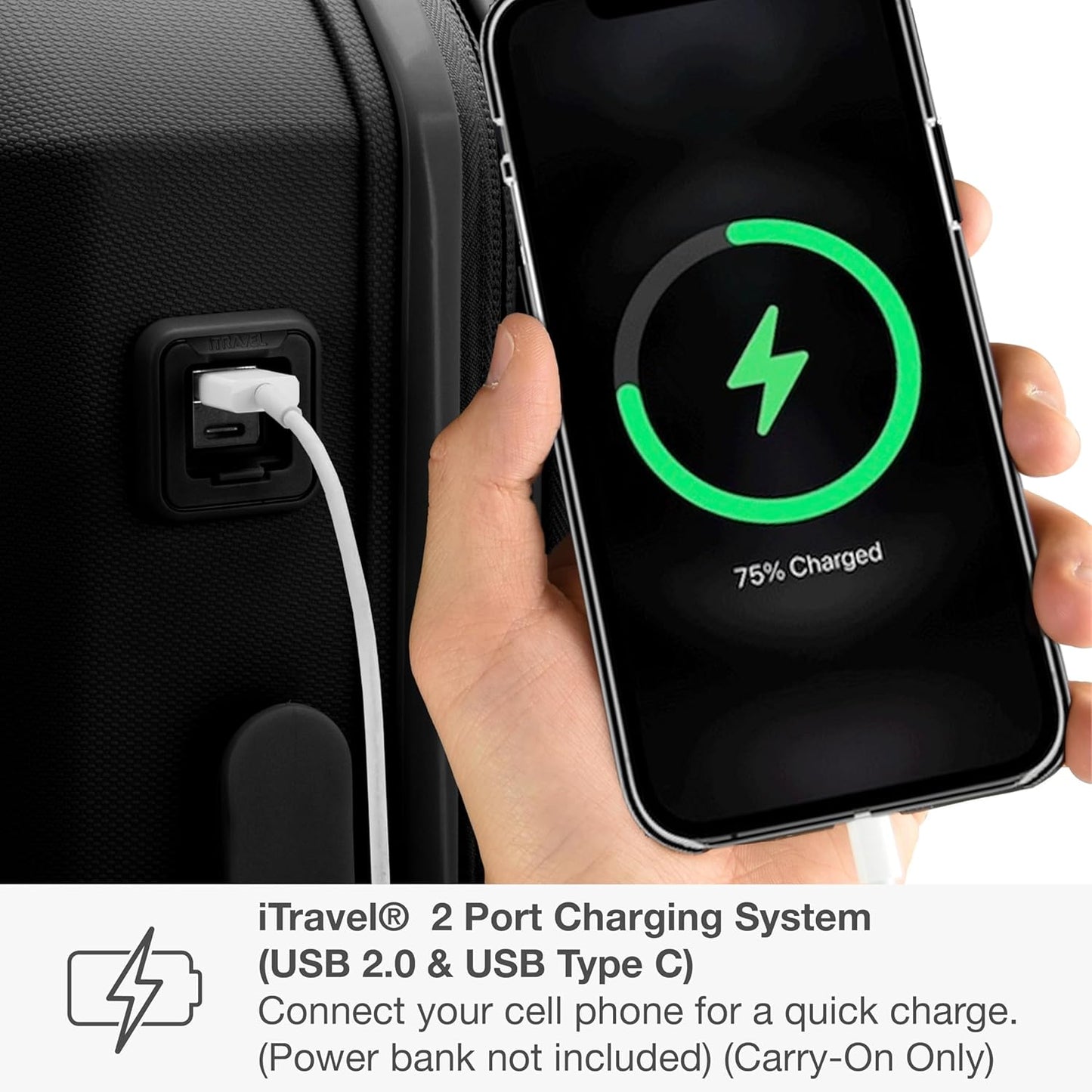 Traveler's Choice Pagosa Indestructible Hardshell Expandable Spinner Luggage, Black, 2-Piece Set (22/26)