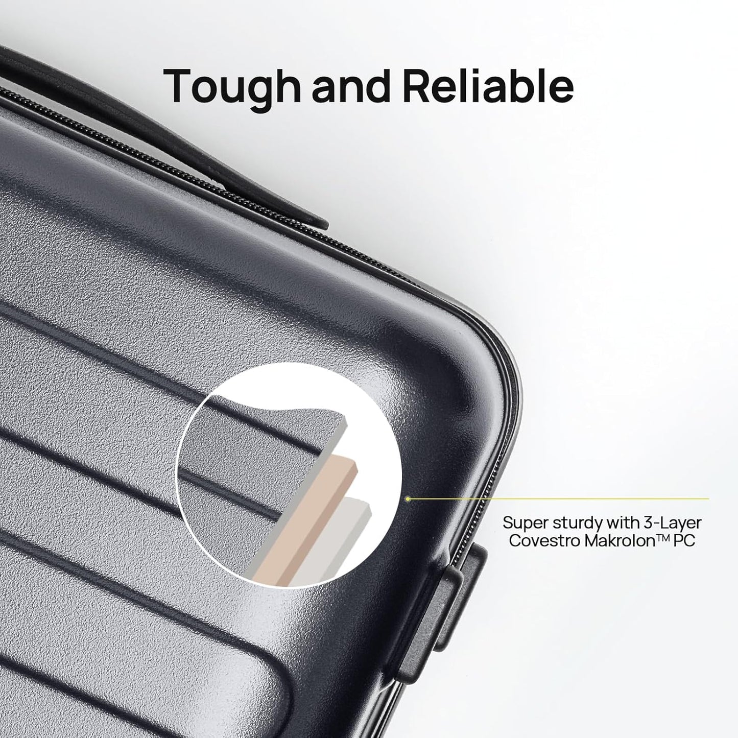 NINETYGO Large Checked Luggage 28 Inch, Checking In Luggage with Smooth Spinner Wheels, Lightweight, Hard Shell PC Suitcase, Lightweight Travel Luggage, TSA Approved (Grey, Rhine Basic)