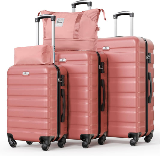 Suitour Luggage Sets 5 Piece Hardshell Suitcases with Spinner Wheels TSA Lock, Lightweight ABS Carry On Suitcase Set for Travel Business