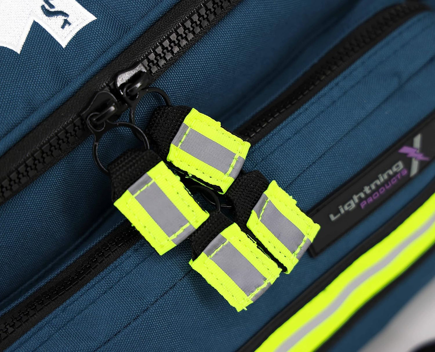 Lightning X Products Lightning X Mid-Sized First Responder EMT Bag | LXMB25 Fully Stocked Aid Kit w/ 200+ BLS Supplies - Blue