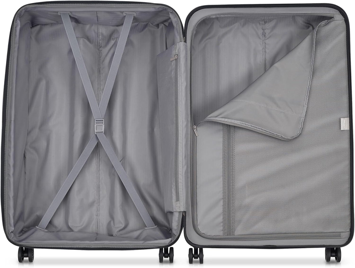 DELSEY PARIS Helium Aero Hardside Expandable Luggage with Spinner Wheels, Latte, Checked-Large 28 Inch