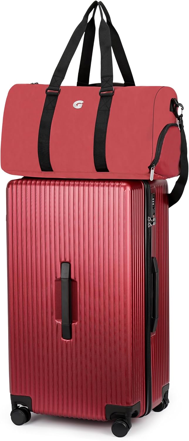 PRIMICIA ginzatravel Suitcase, 28 inch suitcase with wheel & Travel Bag & Suitcase Strap, Scratch resistant texture Lightweight PC material, TSA lock (Star Silver (combination)), A-9679