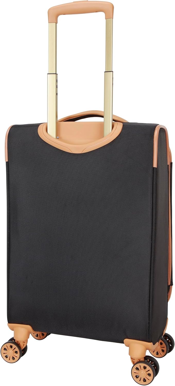 Dockers Seahorse Softside Expandable 8-Wheel Spinner Travel Luggage, Black, 20-Inch Carry On