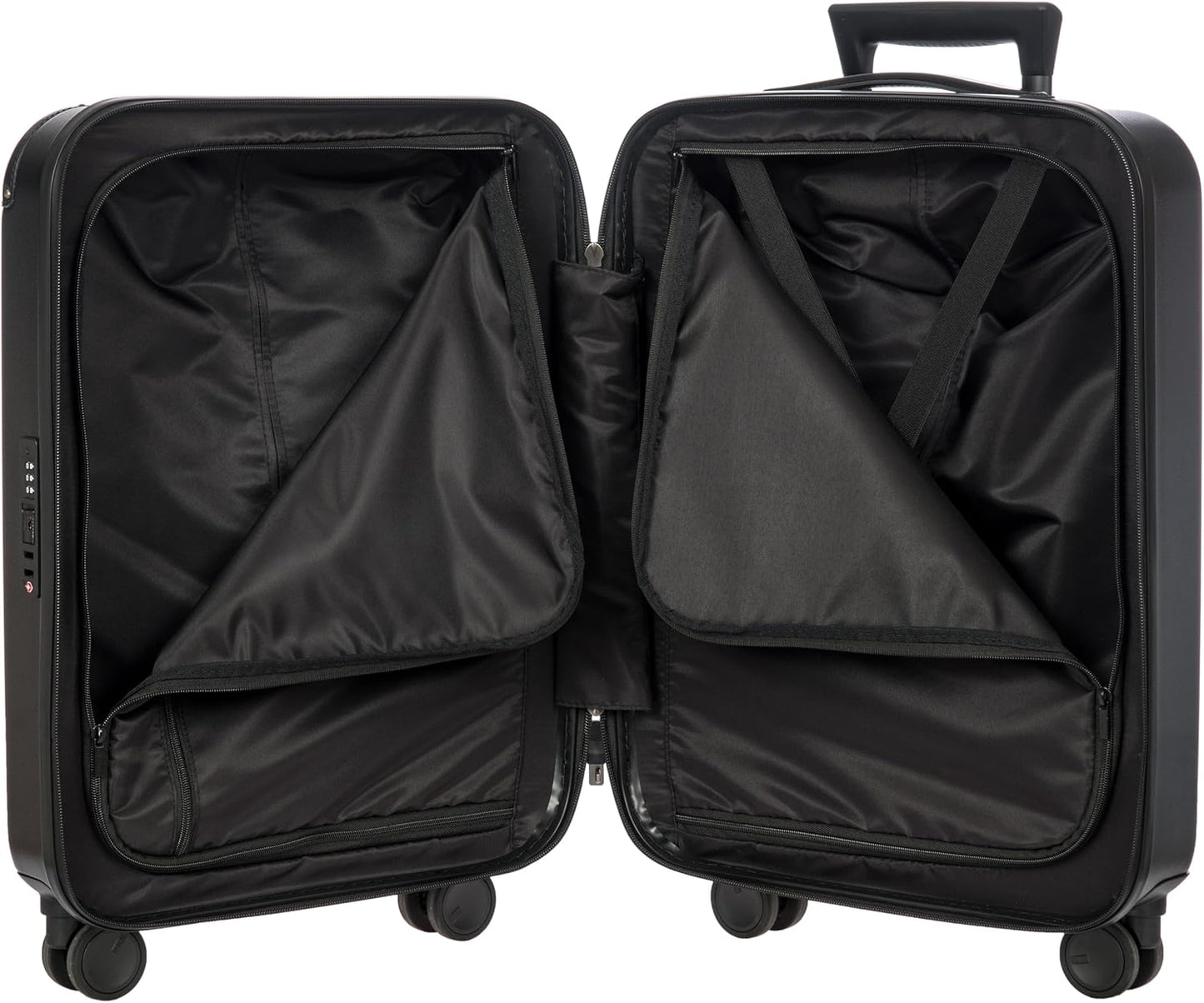 Bric's Amalfi Suitcase, Lightweight Expandable Hard Shell Luggage with Smooth 360° Wheels and TSA Lock 21" - Black