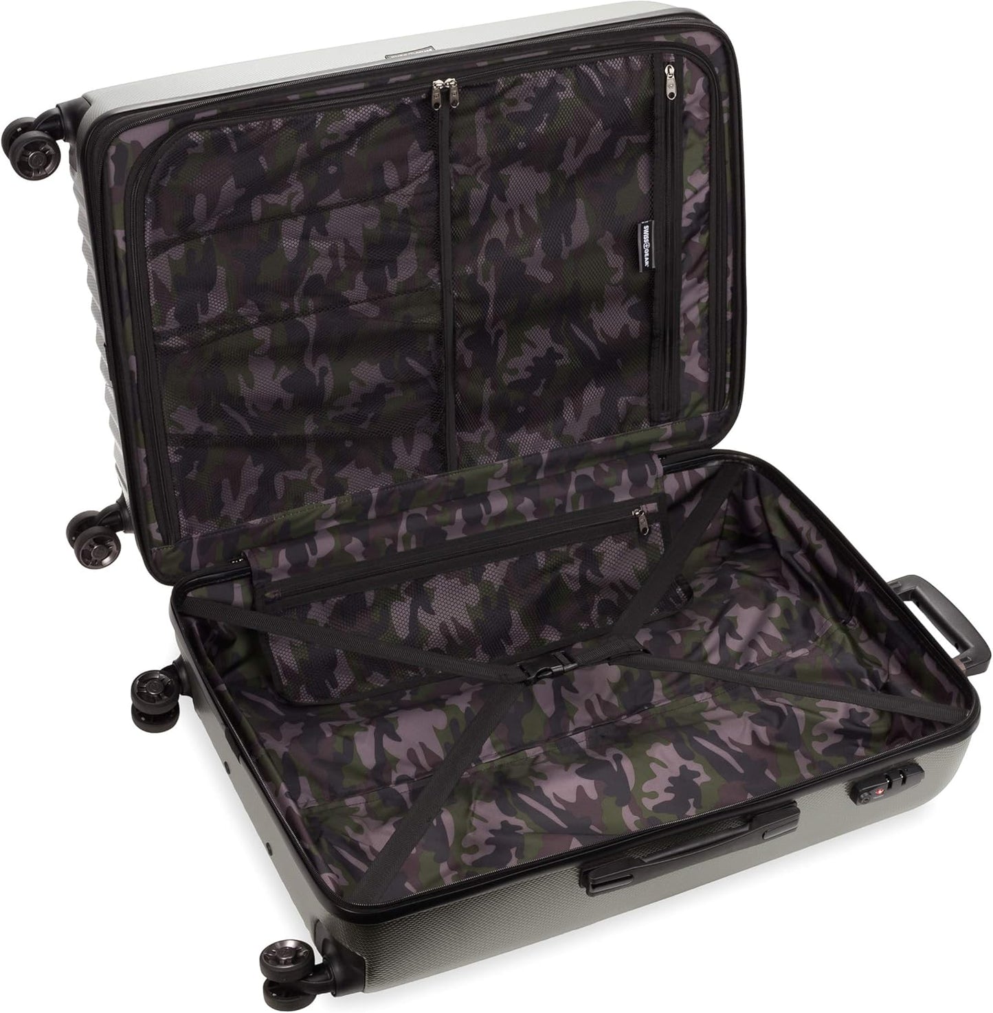 SwissGear 7272 Energie Expandable Hardside Luggage with Spinner Wheels and TSA Lock, Gunmetal, Checked-Large 27-Inch