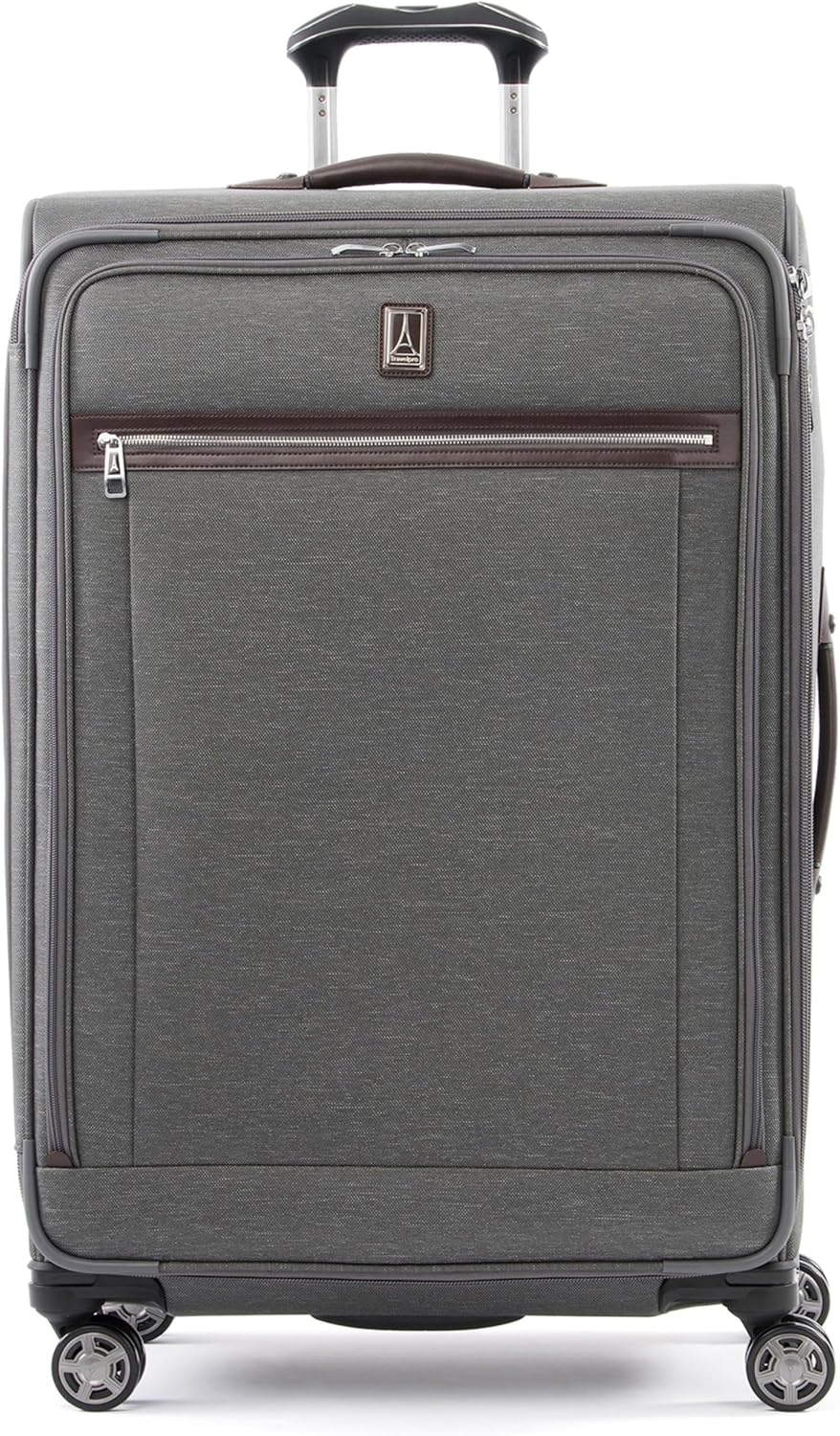 Travelpro Platinum Elite Softside Expandable Checked Luggage, 8 Wheel Spinner Large Suitcase, TSA Lock, Men and Women, Vintage Grey, Checked Large 29-Inch