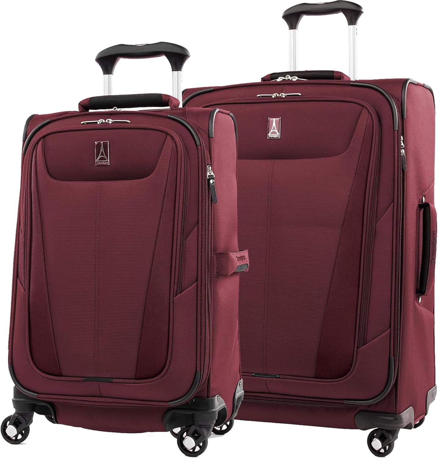Travelpro Maxlite 5 Softside Expandable Luggage with 4 Spinner Wheels, Lightweight Suitcase, Men and Women, Burgundy, 2-Piece Set (21/25)