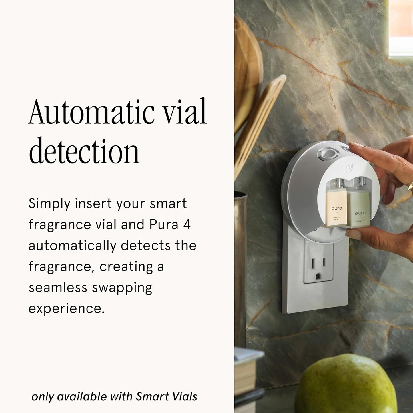 Pura Smart Home Fragrance Device Starter Set - Pura 4 - Scent Diffuser for Home - Includes Fragrance Aroma Diffuser - Square Box, Maui Mango and Signature Island Blend Scent Refills