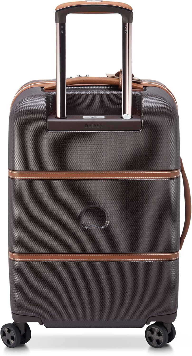 DELSEY PARIS Chatelet Air 2.0 Hardside Luggage with Spinner Wheels, Chocolate Brown, 2 Piece Set, (20/Backpack)