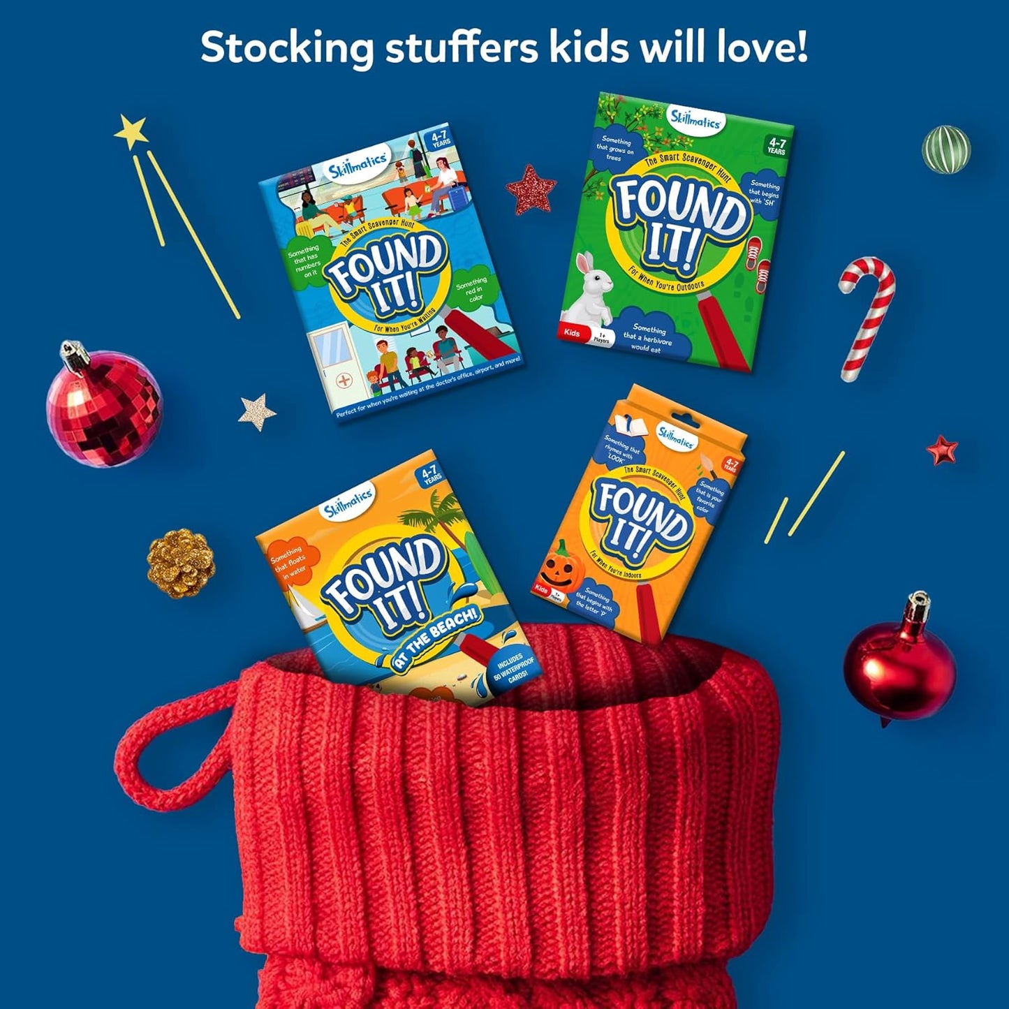 Skillmatics Scavenger Hunt Card Game - Found It, Educational Toys, Perfect for Home, School, Christmas Stocking Stuffers, Travel, Playdates & Party, Gifts for Families & Kids of Ages 4, 5, 6, 7