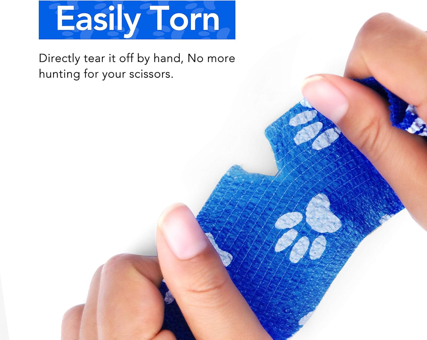 RISEN Cohesive Bandage 2” x 5 Yards, 6 Rolls, Self Adherent Wrap Medical Tape, Adhesive Flexible Breathable First Aid Gauze Ideal for Stretch Athletic