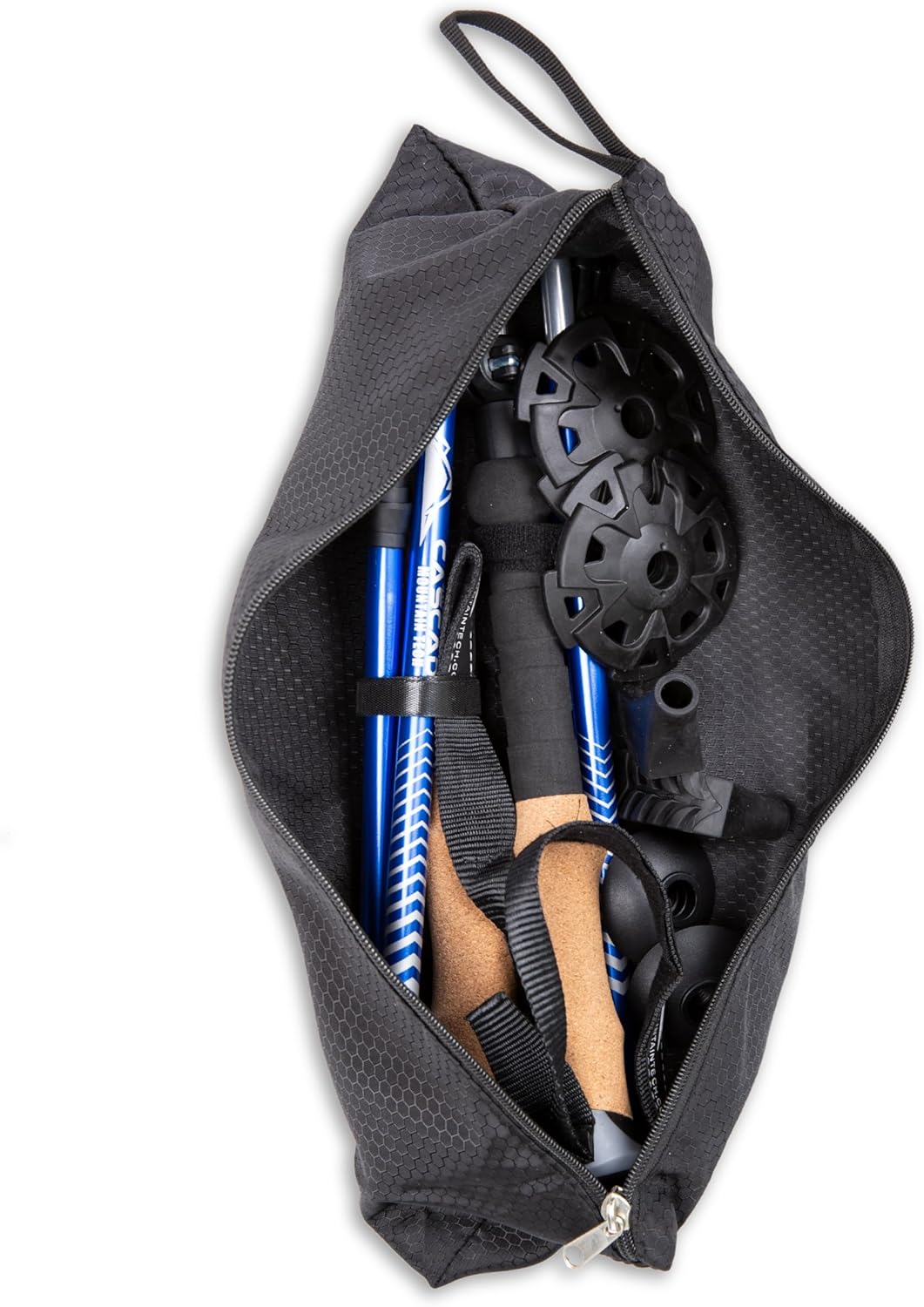 Cascade Mountain Tech Lightweight Aircraft-Grade Aluminum Trekking Poles with Extended Down Grip Plus Tip Kit