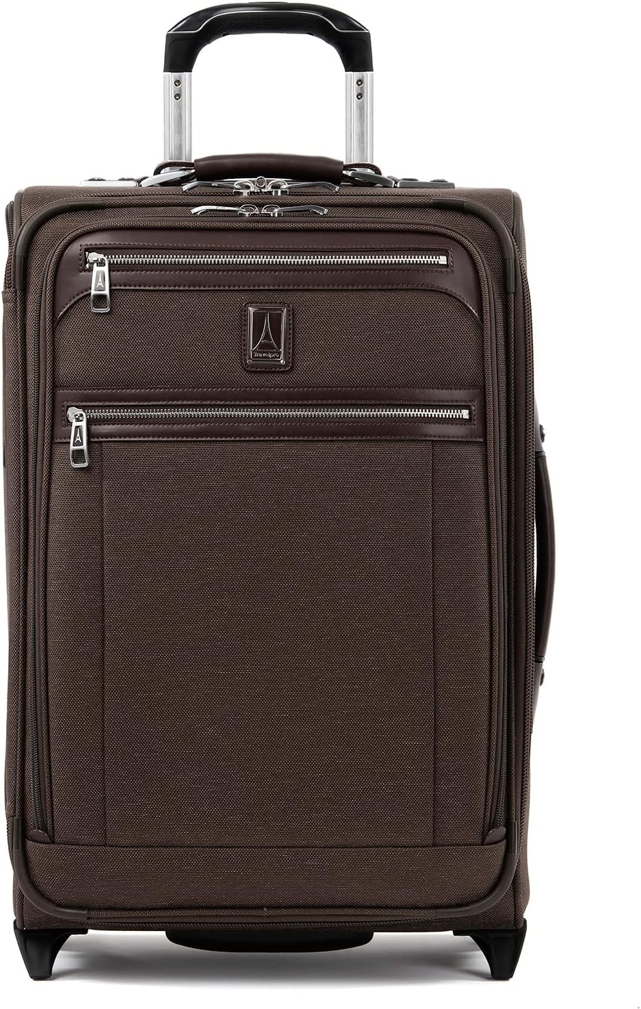 Travelpro Platinum Elite Softside Expandable Carry on Luggage, 2 Wheel Upright Suitcase, USB Port, Men and Women, Rich Espresso, Carry On 22-Inch