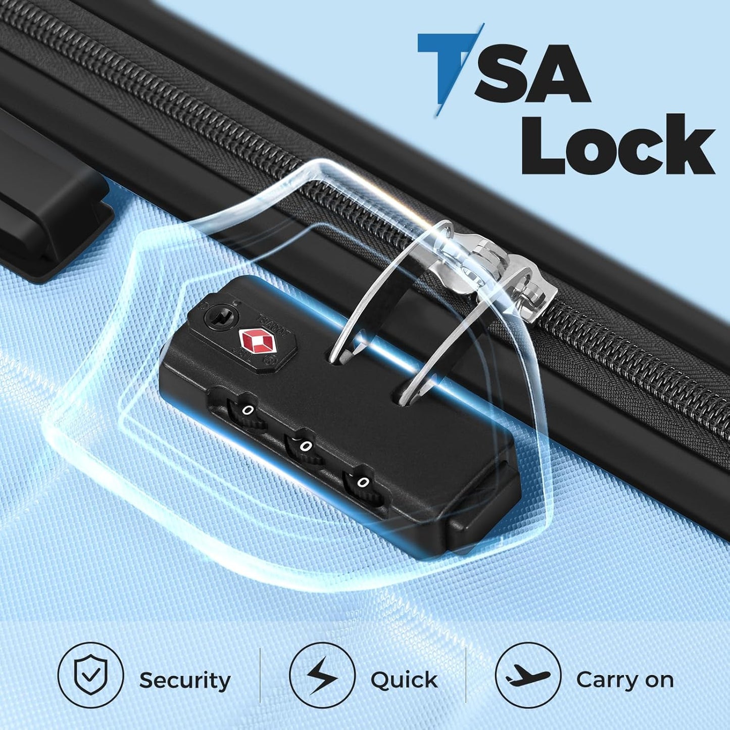 Krute Suitcases with Wheels Checked Luggage 24 Inch Lightweight PC ABS TSA Lock Hard Side Travel Suitcase