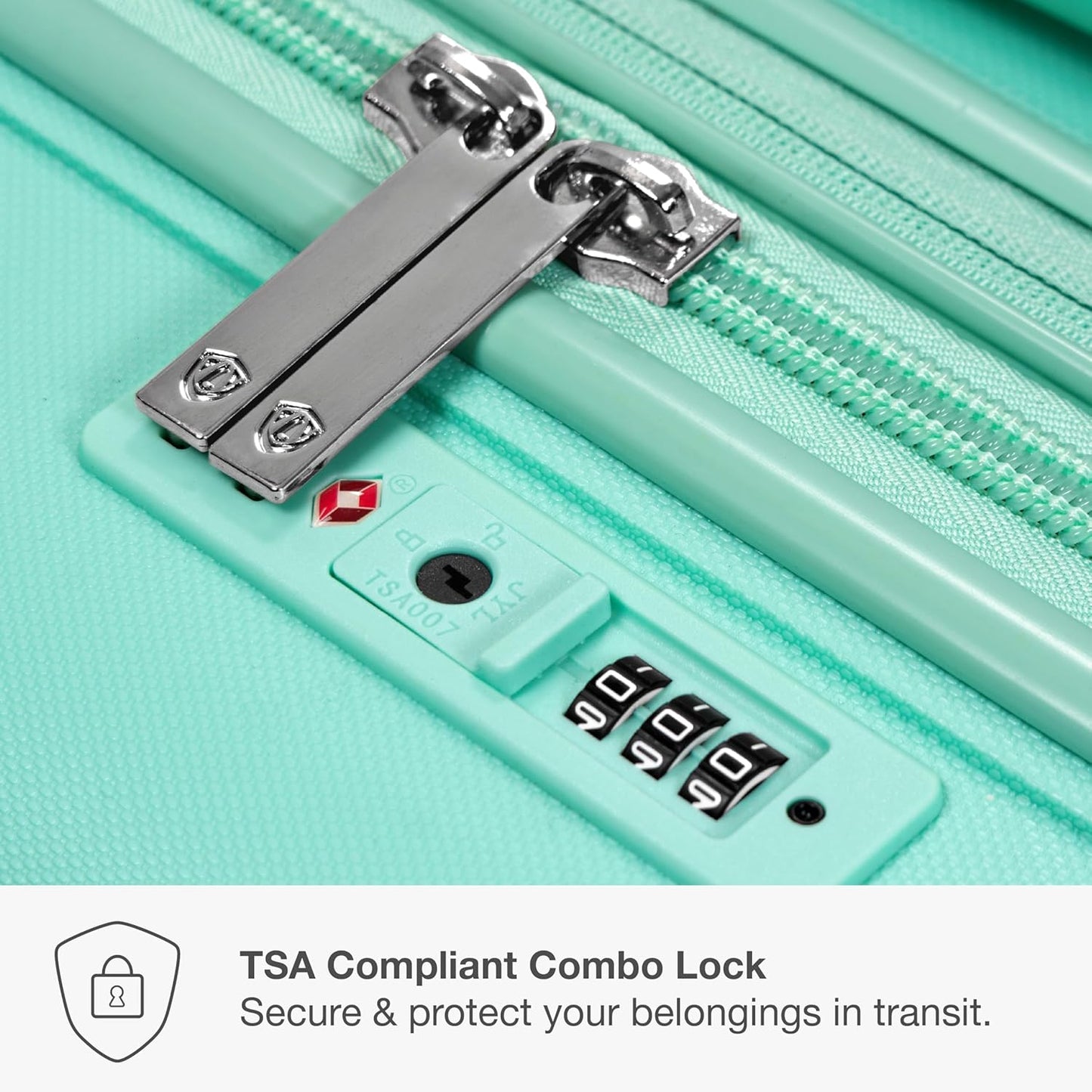 Traveler's Choice Pagosa Indestructible Hardshell Expandable Spinner Luggage, Mint, 2-Piece Set (22/26)