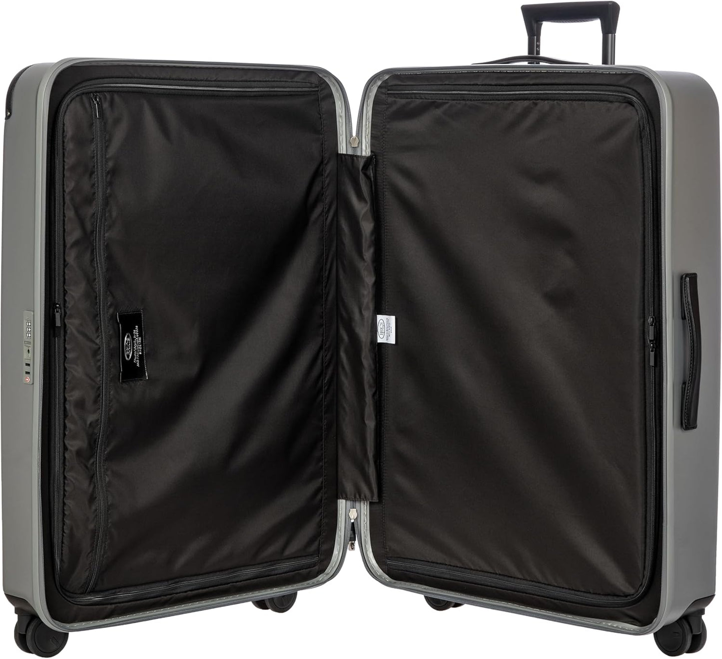 Bric's Amalfi Suitcase, Lightweight Expandable Hard Shell Luggage with Smooth 360° Wheels and TSA Lock 32" - Silver