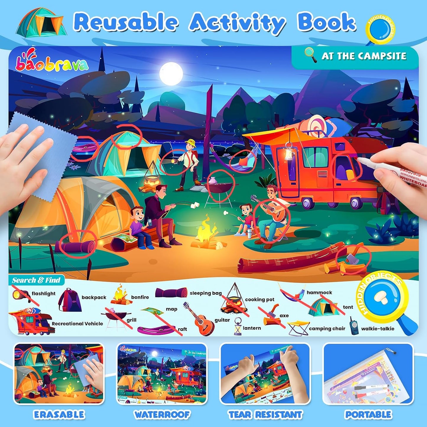 Search and Find Game Books - Preschool Learning Activities for Kids Age 3-8, Travel Games for or Road Trip Car Airplane, Educational Seek Activity Birthday Gifts for Boys and Girls
