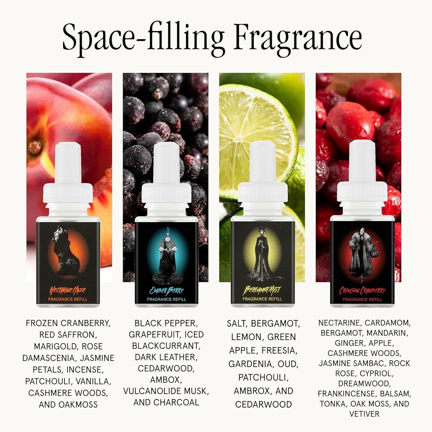 Pura 4 Smart Home Fragrance Device Starter Set - Scent Diffuser for Home - Cruella, Hades, Maleficent, Scar