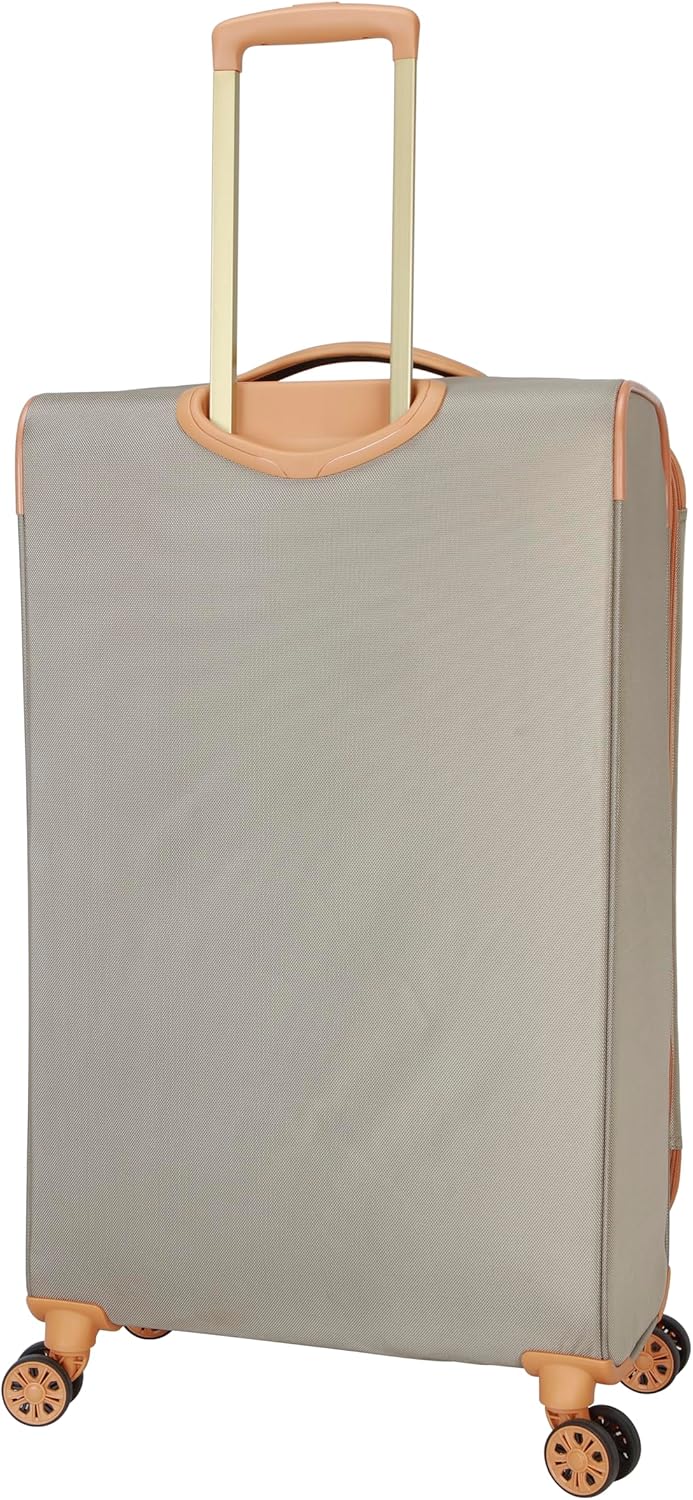 Dockers Seahorse Softside Expandable 8-Wheel Spinner Travel Checked Luggage, 3-Piece Set, New British Khaki