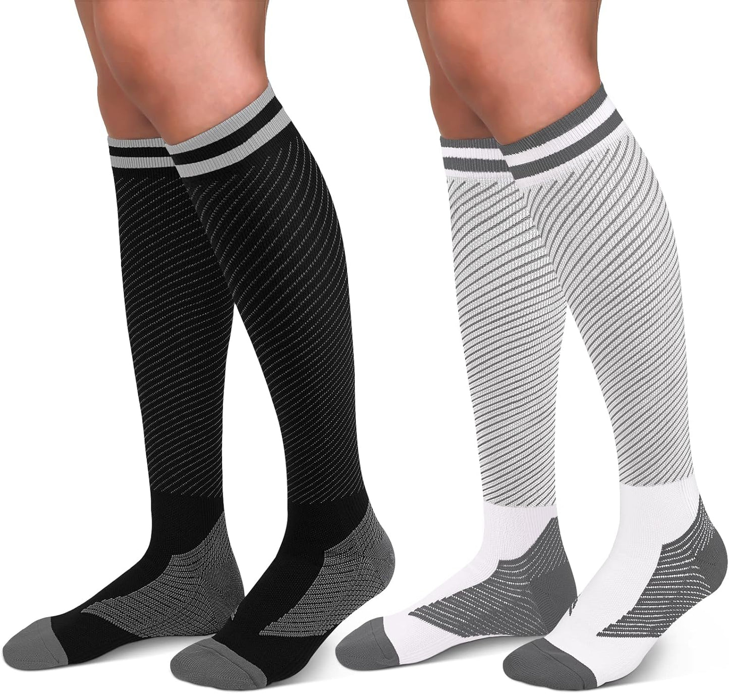 30-40mmHg Medical Graduated Compression Socks for Women&Men Circulation-Compression Stockings-Knee High Socks for Support,Hiking,Running