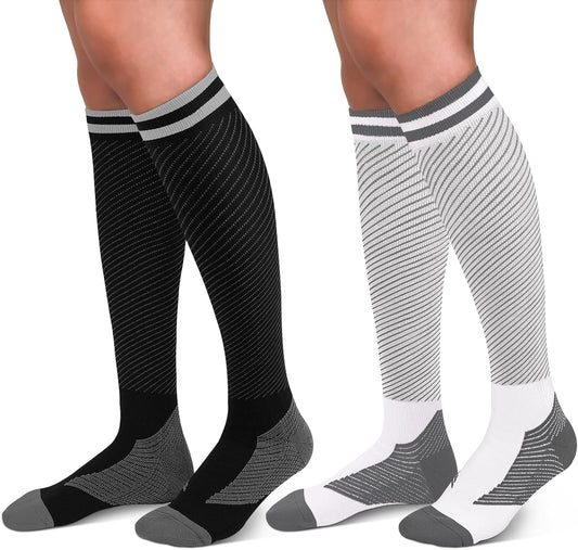30-40mmHg Medical Graduated Compression Socks for Women&Men Circulation-Compression Stockings-Knee High Socks for Support,Hiking,Running