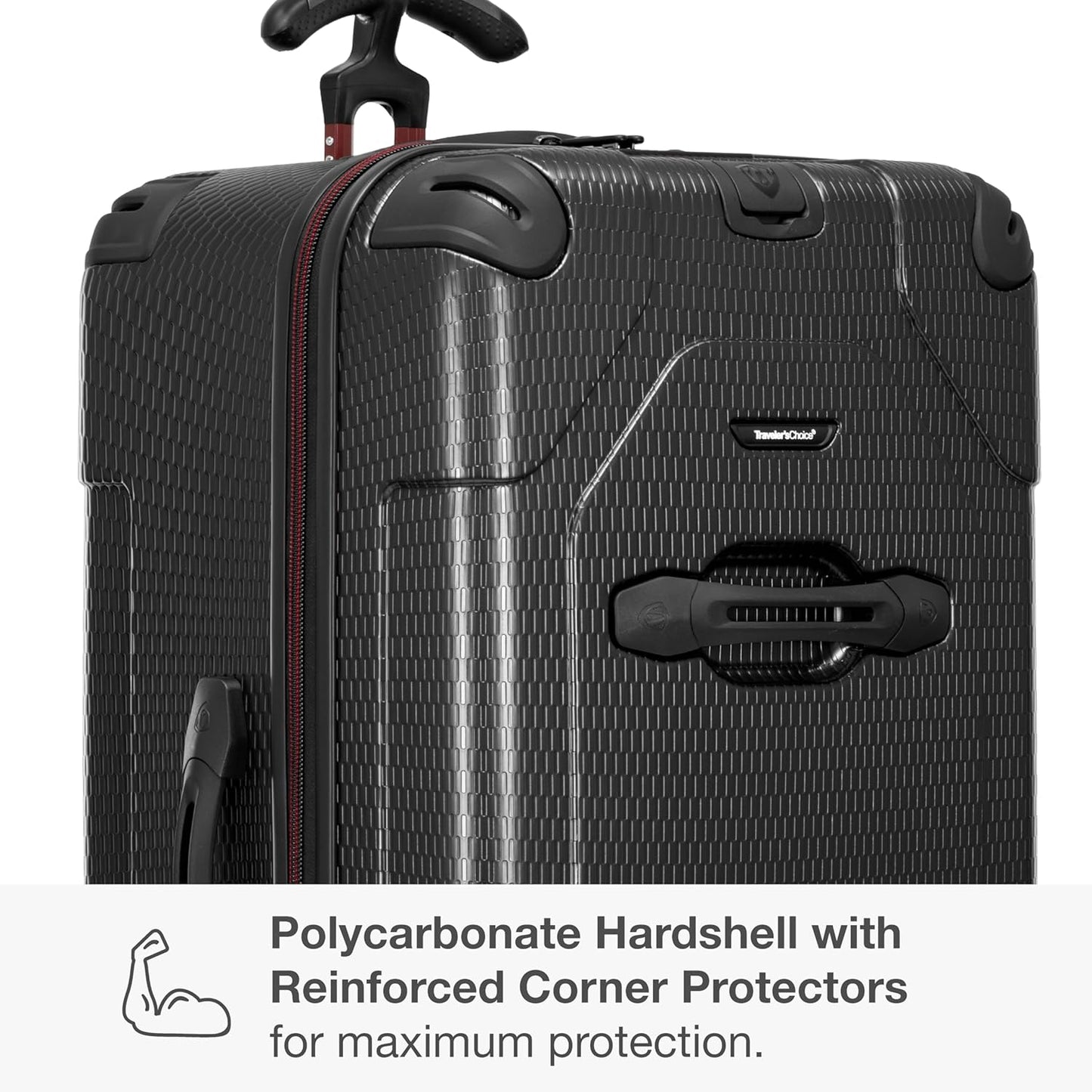 Traveler's Choice Maxporter II 30" Hardside Spinner Trunk Luggage, TSA Lock, Black