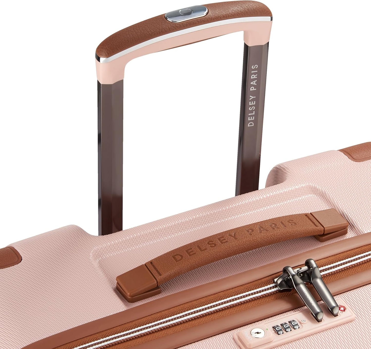 DELSEY PARIS Chatelet Air 2.0 Hardside Luggage with Spinner Wheels, Blush Pink, Checked-Large 28 Inch