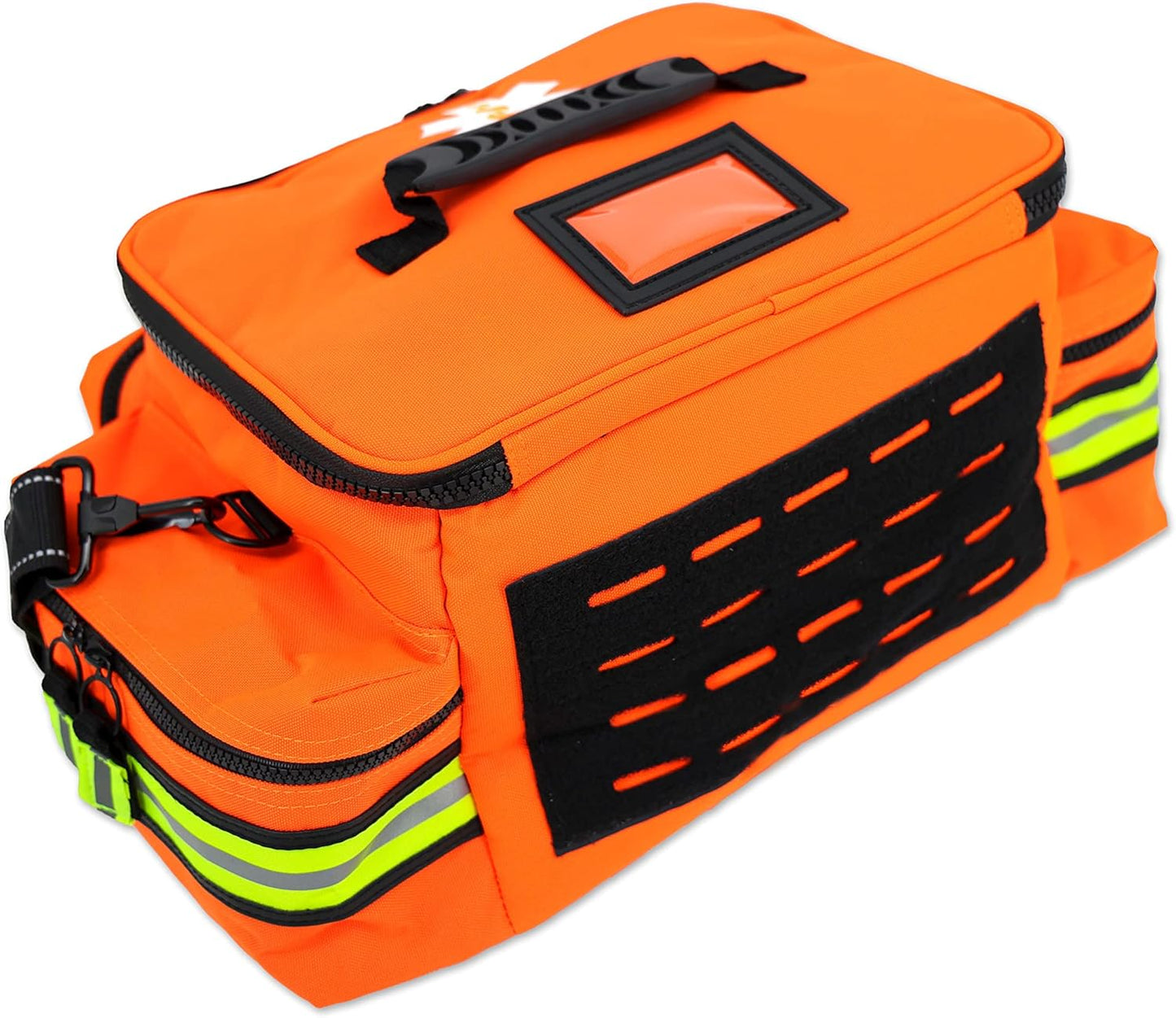 Lightning X Products Lightning X Mid-Sized First Responder EMT Bag | LXMB25 Fully Stocked Aid Kit w/ 200+ BLS Supplies - Orange