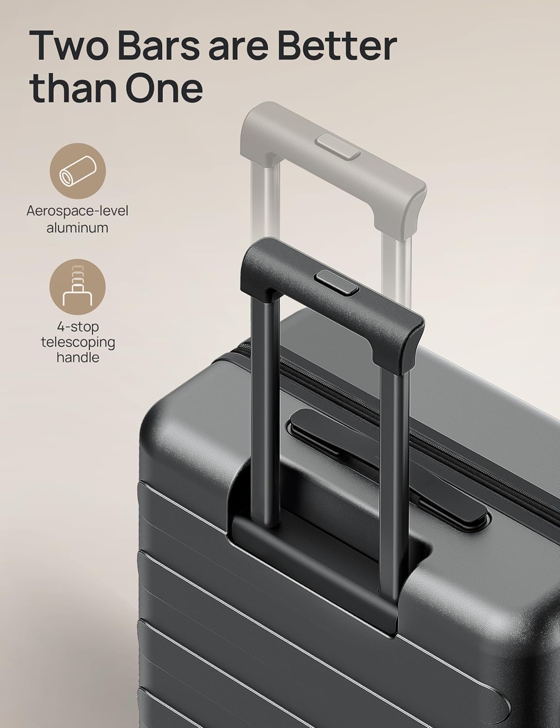 NINETYGO Carry On Luggage 22x14x9 Airline Approved, 20 Inch Luggage with Smooth Spinner Wheels, Expandable, Hard Shell PC Suitcase, Lightweight Travel Luggage, TSA Approved (Black, Rhine Max1.0)