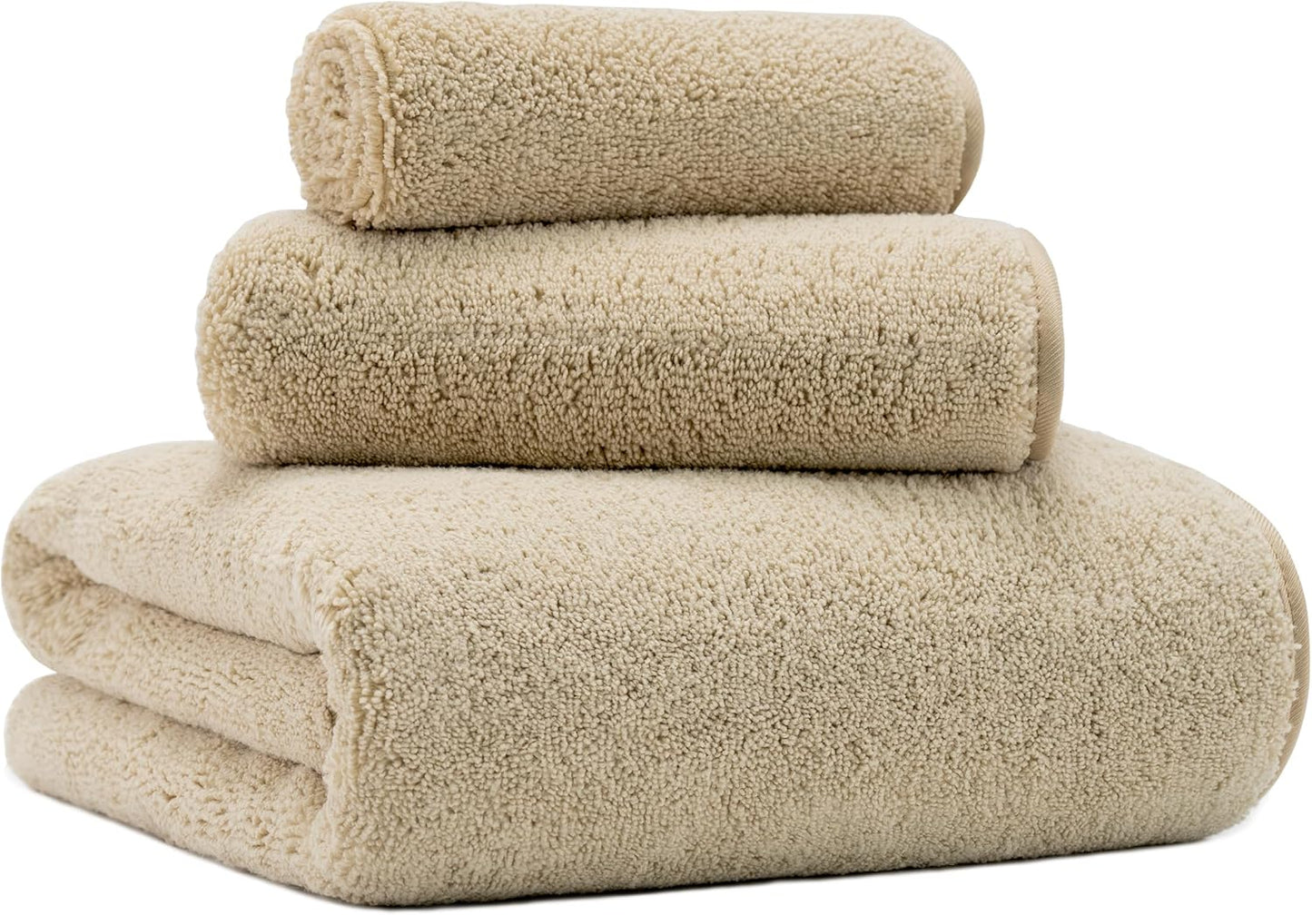New Microfiber Bath Towel Set, 3 Piece, Oversize, Quick Dry, Lint Free, Includes Body, Hand and Face Towels