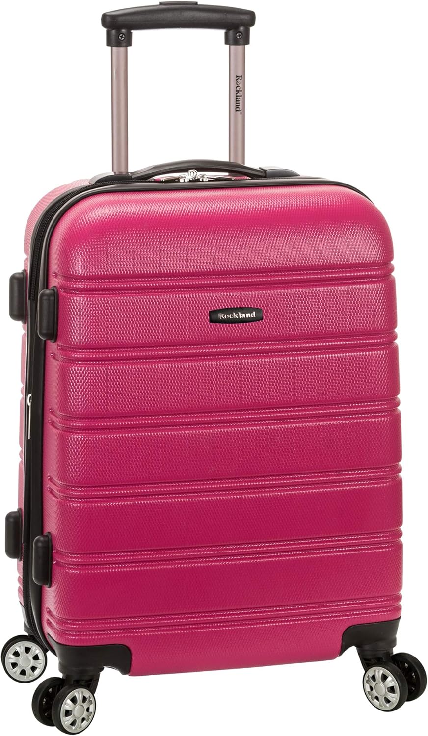 Rockland Melbourne Hardside Expandable Spinner Wheel Luggage, Magenta, Carry-On 20-Inch