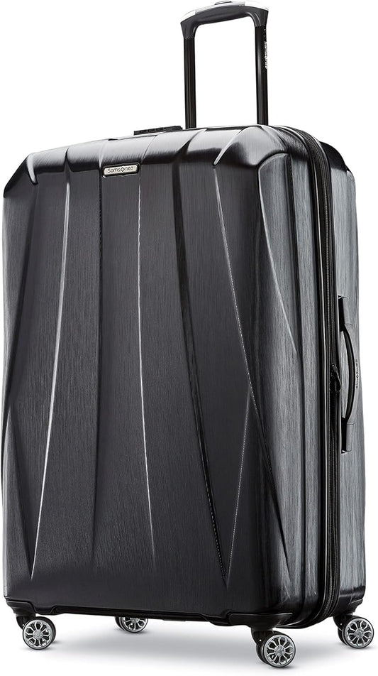 Samsonite Centric 2 Hardside Expandable Luggage with Spinner Wheels, Black, Checked-Large 28-Inch