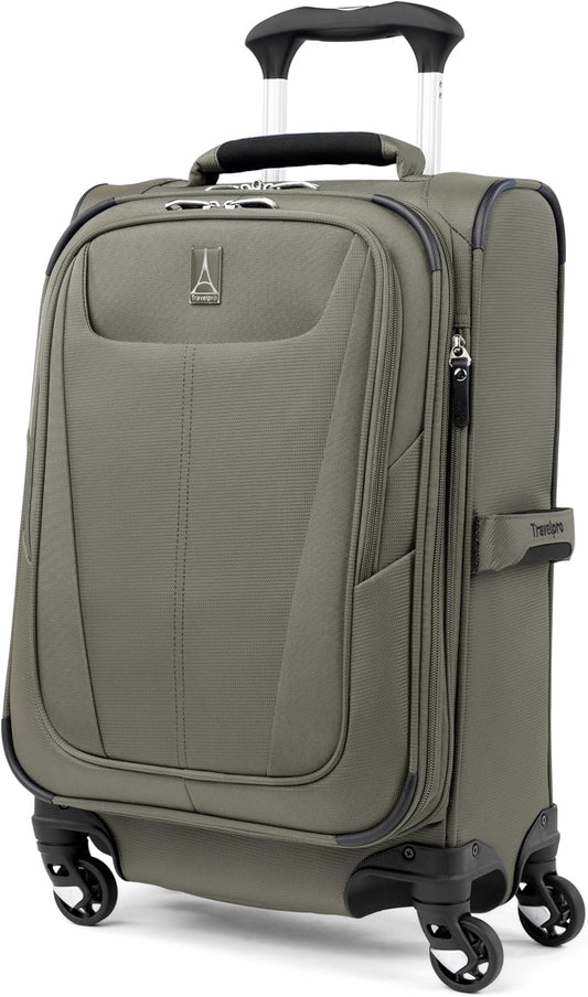 Travelpro Maxlite 5 Softside Expandable Compact Carry-On Luggage with Spinner Wheels, Lightweight, 20-Inc— Slate Green