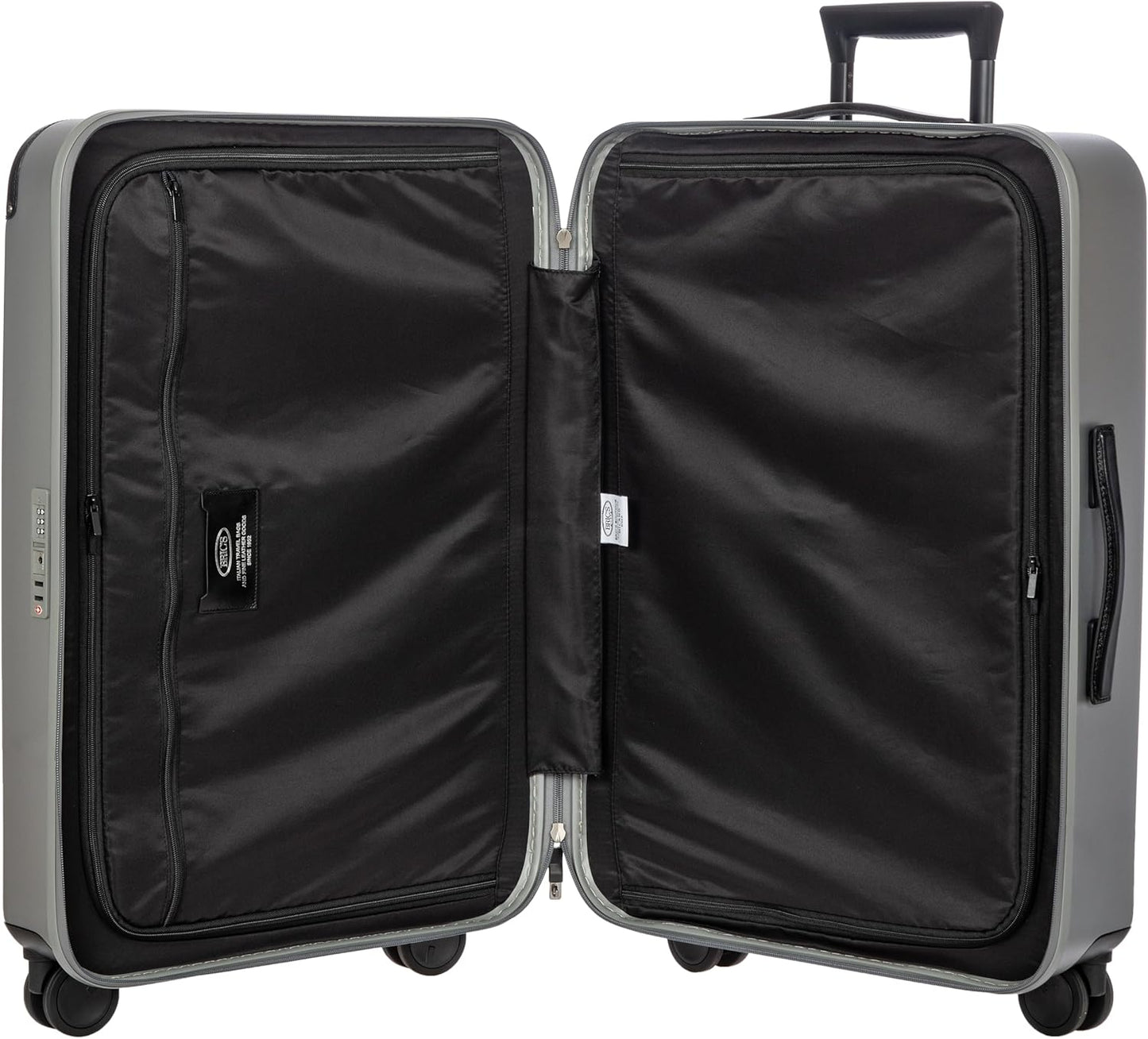 Bric's Amalfi Suitcase, Lightweight Expandable Hard Shell Luggage with Smooth 360° Wheels and TSA Lock 27" - Silver