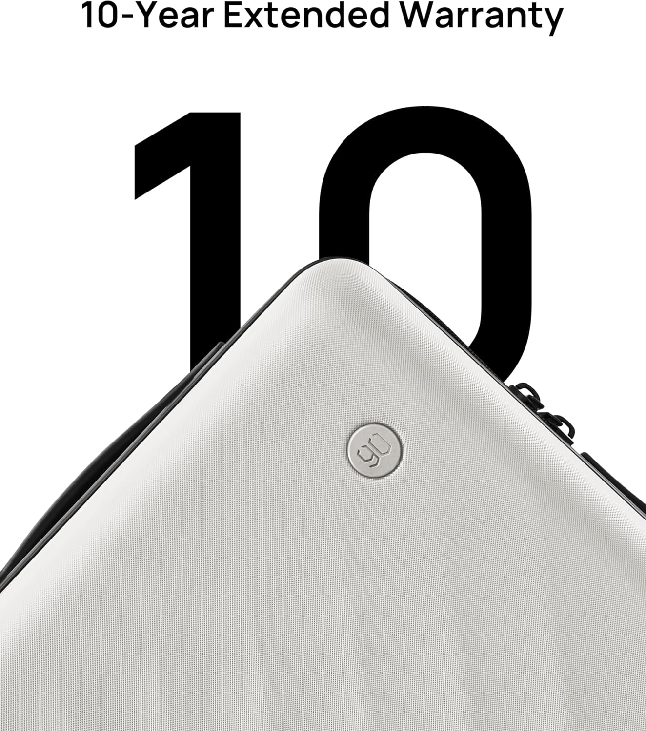 NINETYGO Trunk Luggage 22 Inch, Small Checked Luggage with Double Spinner Wheels, Anti-Burst Zipper, Hard Case PC Suitcase, Lightweight Travel Luggage, TSA Approved (Pearl White, Hudson)