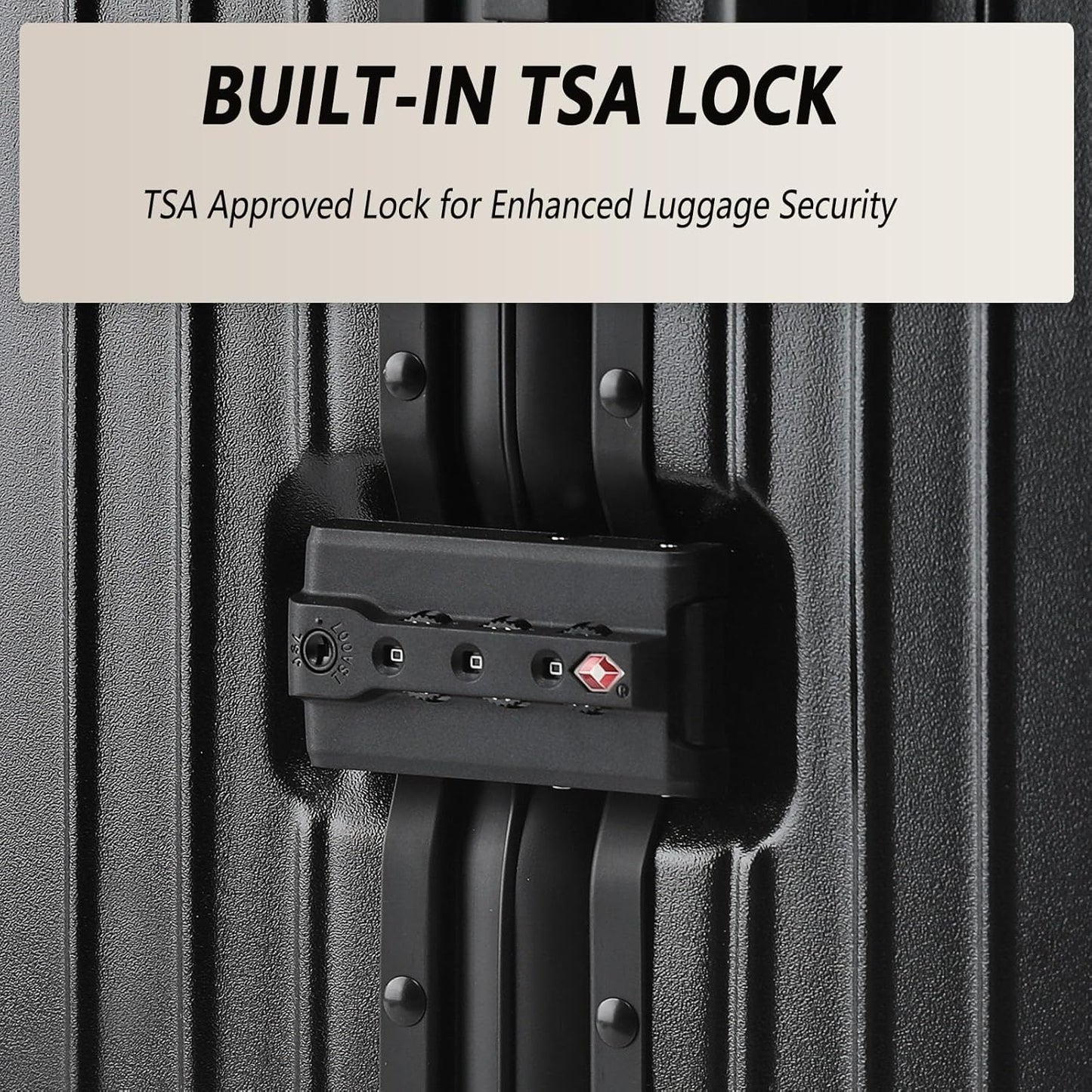 20 Inch Aluminum Frame Carry On Luggage 22x14x9 Airline Approved with Spinner Wheels,Zipperless Hard Shell Small Rolling Suitcases with TSA Approved USB Port,Cup & Phone Holder,Black