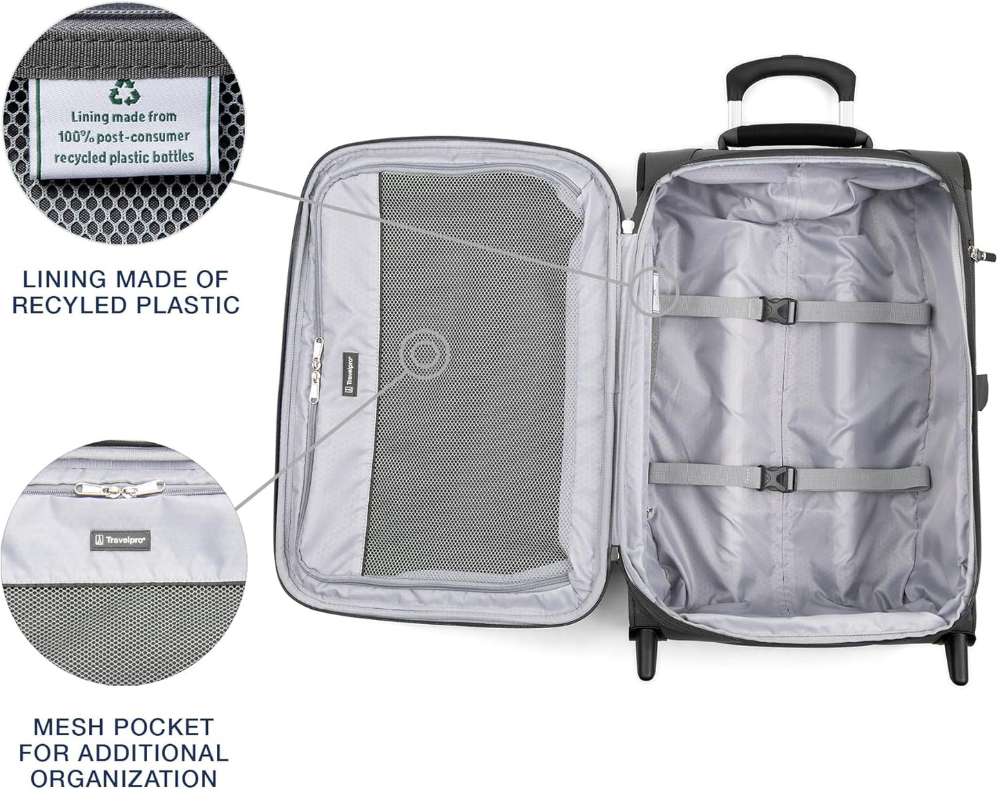 Travelpro Maxlite 5 Softside Expandable Upright 2 Wheel Carry-on Luggage, Lightweight, 22-Inch — Shadow Grey
