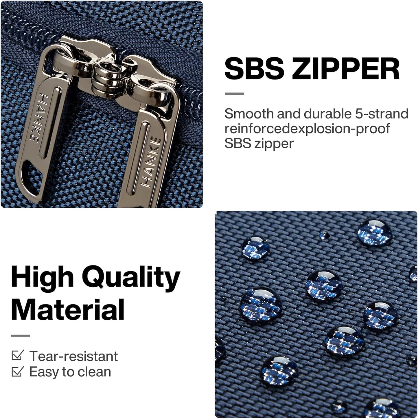 Hanke Large Expandable checked Luggage Suitcases with Wheels Foldable Duffle Bag for Travel suitcase for Women Men Garment Bag（Blue）