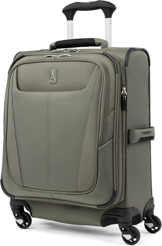 Travelpro Maxlite 5 Softside Expandable Luggage with 4 Spinner Wheels, Lightweight Suitcase, Men and Women, International, Slate Green, Carry-on 19-Inch