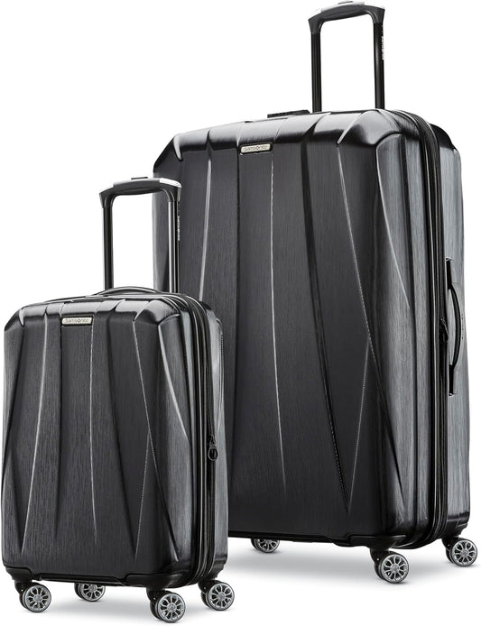 Samsonite Centric 2 Hardside Expandable Luggage with Spinner Wheels, 2-Piece Set (20/28),Black