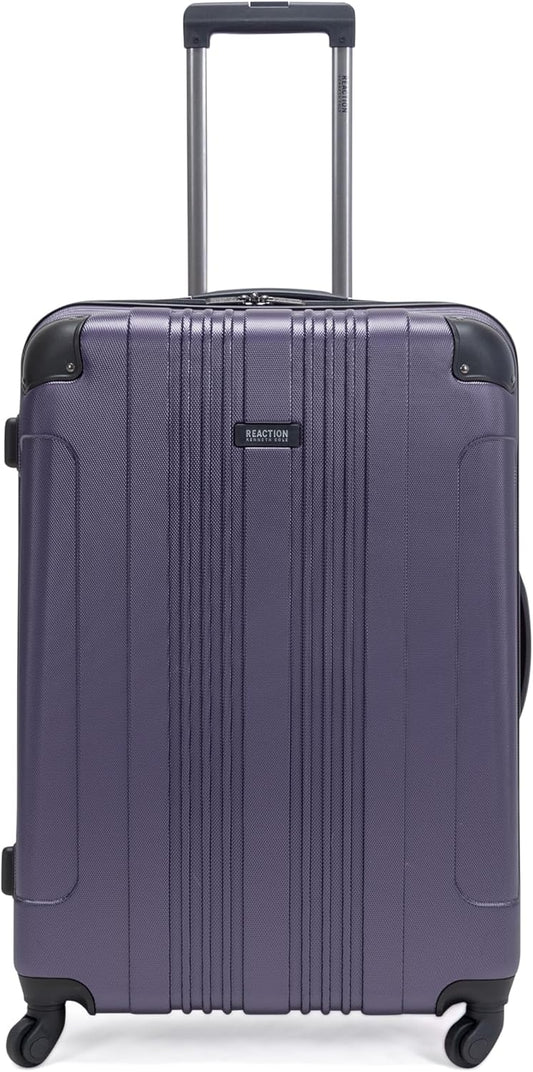 Kenneth Cole REACTION Out of Bounds Lightweight Hardshell 4-Wheel Spinner Luggage, Smokey Purple, 28-Inch Checked