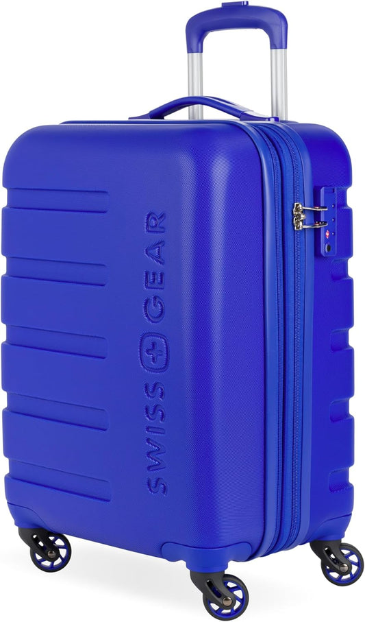 SwissGear 7366 Signature Hardside Expandable Luggage with Spinner Wheels, TSA Lock, Cup-Holder, Cobalt, Carry-On 19-Inch