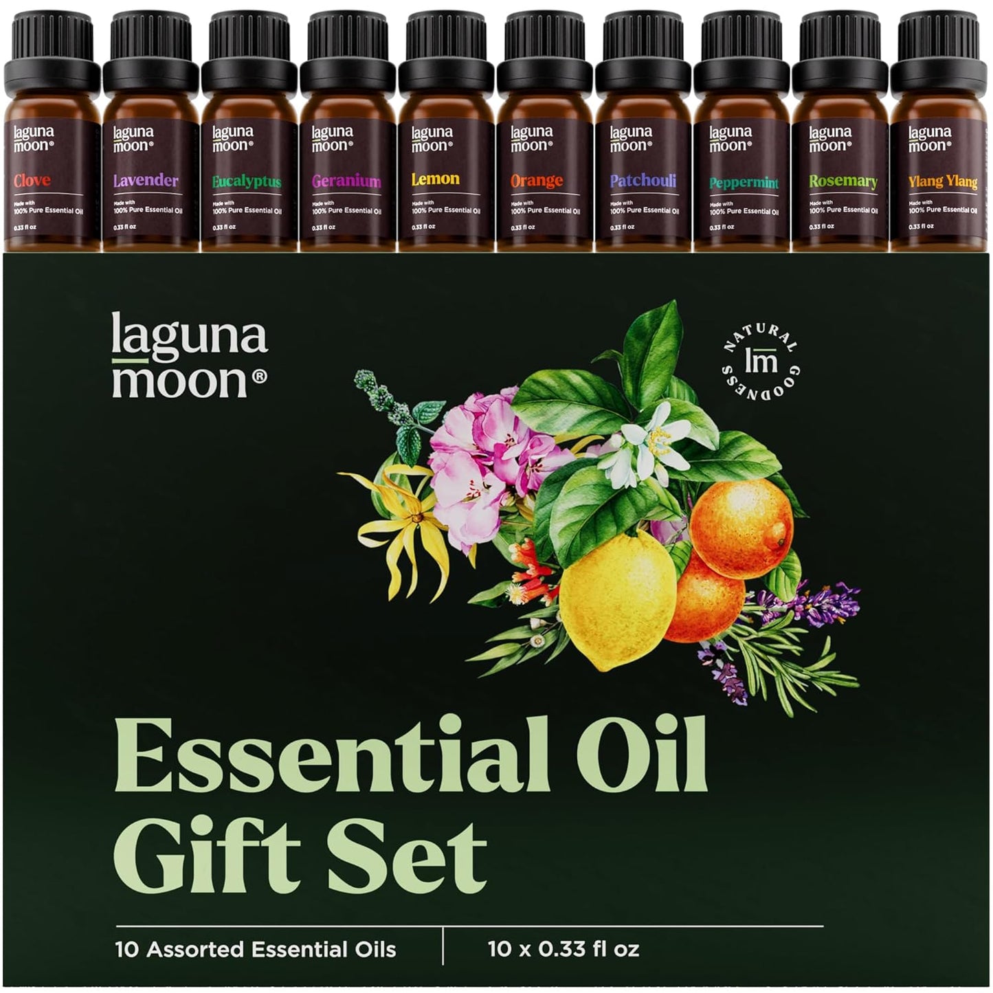 Essential Oils Set - Top 10 Gift Set Blends for Fragrance, Diffusers, Humidifiers, Aromatherapy, Cars & Home Products, Room Sprays, Candle Making, Yoga - Fragrance Oils for Botanical Fresheners Making