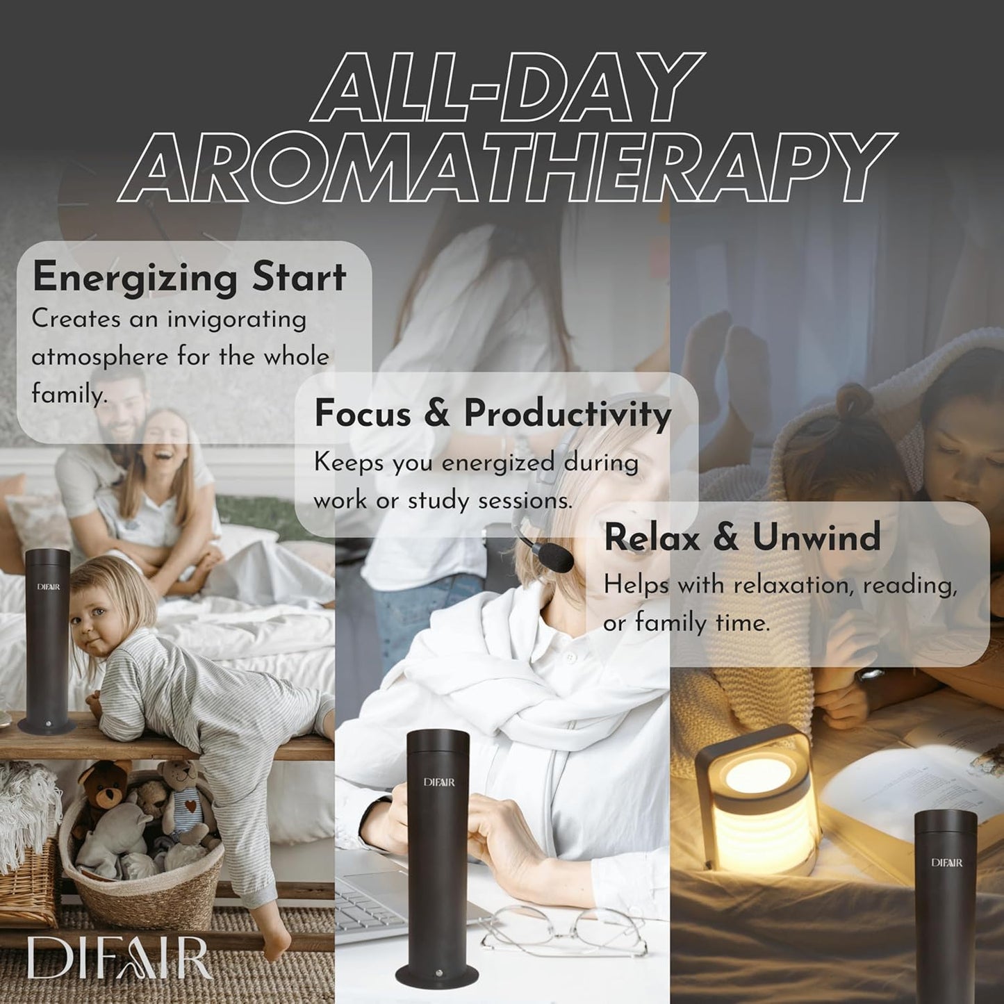 Leak-proof Waterless Diffuser, Hotel Collection Diffuser for Essential Oils, Bluetooth/Remote Control Scent Diffuser, NanoAtomizing Aromatherapy Diffuser, Silent Diffusers for home, bedroom,spa