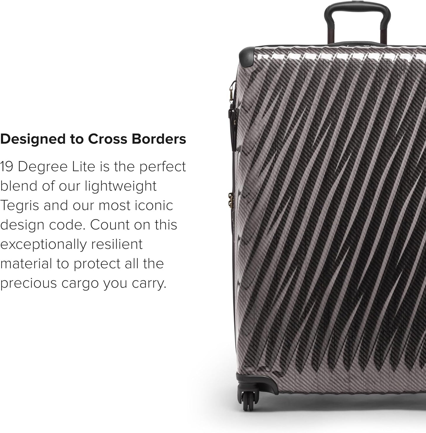 TUMI - 19 Degree Lite 4 Wheel Luggage - Lightweight and Highly Durable, Modern Contour, Hard Shell Men's and Women's Suitcase - 30" Extended Trip Packing Case, Black Graphite