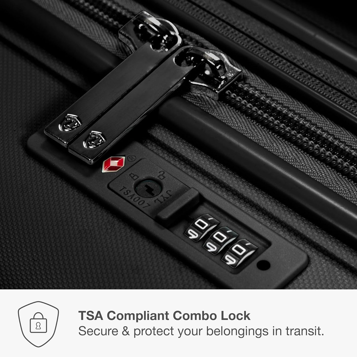 Traveler's Choice Pagosa Indestructible Hardshell Expandable Spinner Luggage, Black, 30-Inch Large