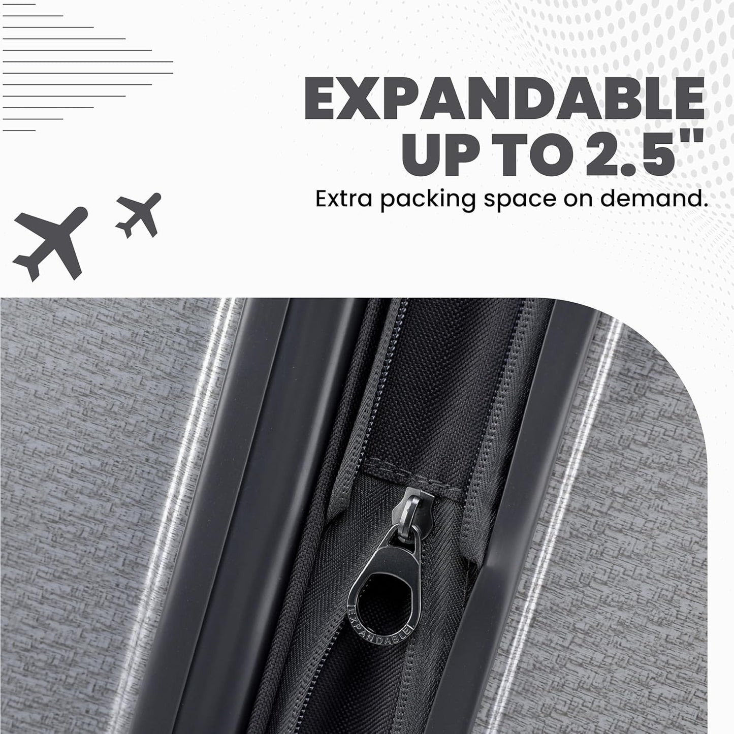 Spyder Traverse 20 Inch Carry On Expandable Hardside Upright Suitcase with 360° Spinner Wheels, TSA Approved Lock, Silver