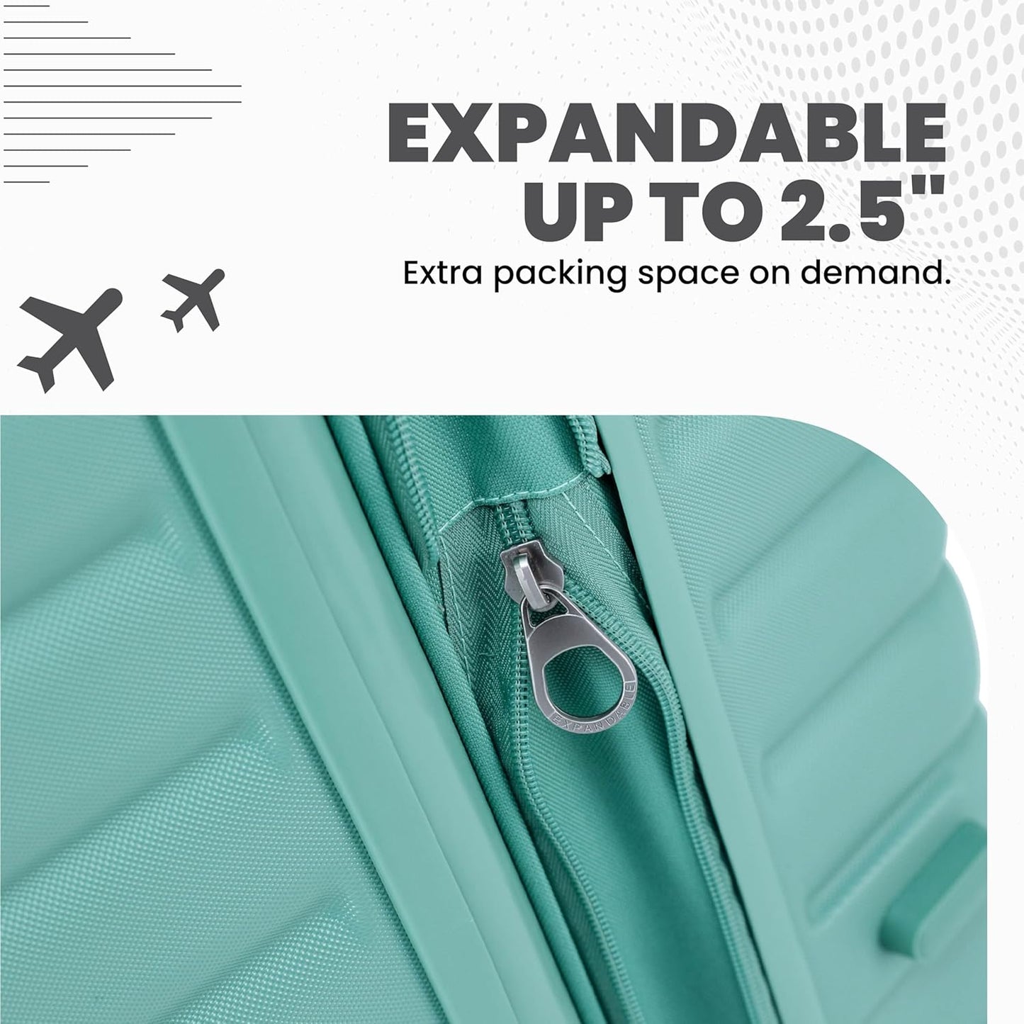 Spyder 25" Hardside Medium Checked Luggage, Durable Lightweight Hardshell Suitcase with 360° Spinner Wheels, Expandable for up to 20% More Space, TSA Approved Lock, Seafoam Green