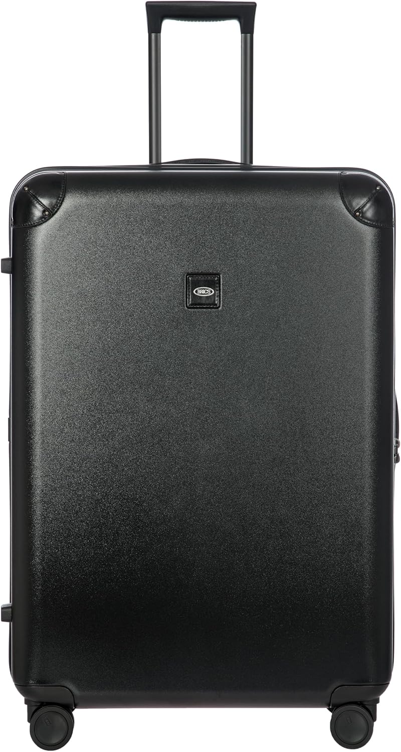 Bric's Amalfi Suitcase, Lightweight Expandable Hard Shell Luggage with Smooth 360° Wheels and TSA Lock 32" - Black